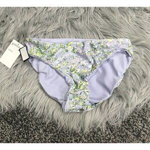 Zella Reversible Bikini Bottoms Girls 14 Purple Cosmic Texture Floral Pull On
